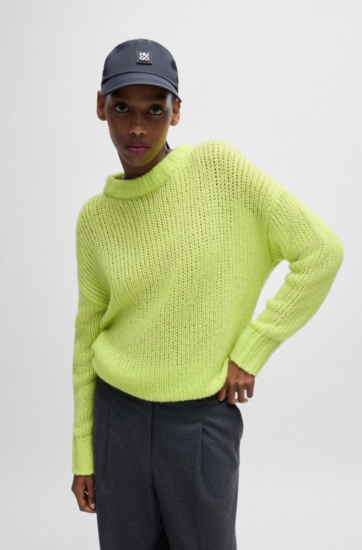 Hugo Boss Sweaters and Cardigans-Oversize-fit sweater in wool-hugo boss near me