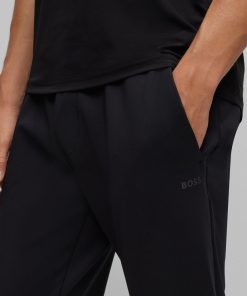 Hugo Boss Sweatshirts and Jogging Pants-Cuffed tracksuit bottoms in active-stretch fabric-hugo boss sale 2