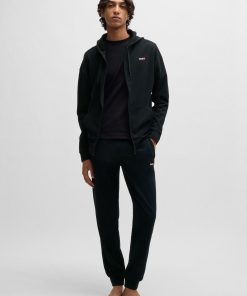 Hugo Boss Sweatshirts and Jogging Pants-Zip-up hoodie with seasonal logo print-hugo boss store 2