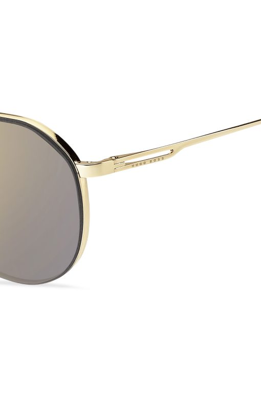 Hugo Boss Eyewear-Double-bridge sunglasses with fork temples-hugo boss outlet - Image 2