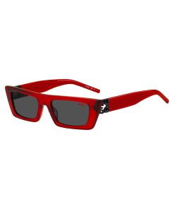 Hugo Boss Eyewear-Red-acetate sunglasses with 3D monogram-hugo boss sale