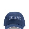 Hugo Boss-Reversible baby hat in cotton with logo details-hugo boss sale 3