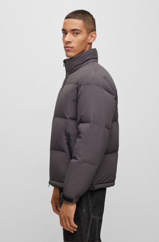 Hugo Boss Jackets and Coats-Regular-fit water-repellent puffer jacket with stacked logo-hugoboss