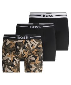 Hugo Boss Underwear-Three-pack of stretch-cotton boxer briefs with logo-boss store