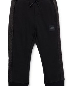 Hugo Boss-Kids’ tracksuit bottoms with monogram inserts-hugo boss outlet