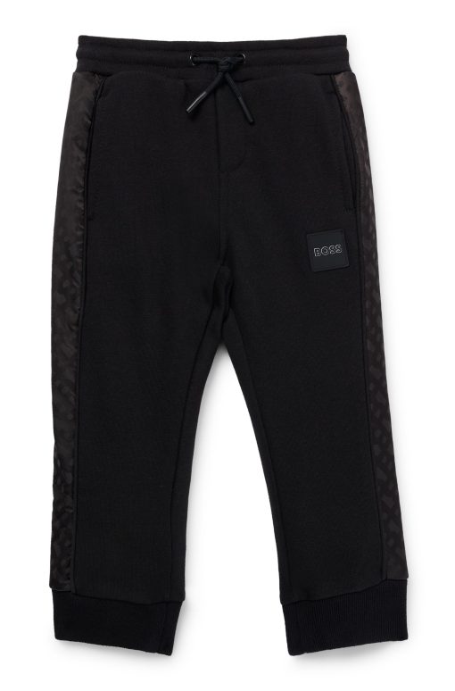 Hugo Boss-Kids' tracksuit bottoms with monogram inserts-hugo boss outlet