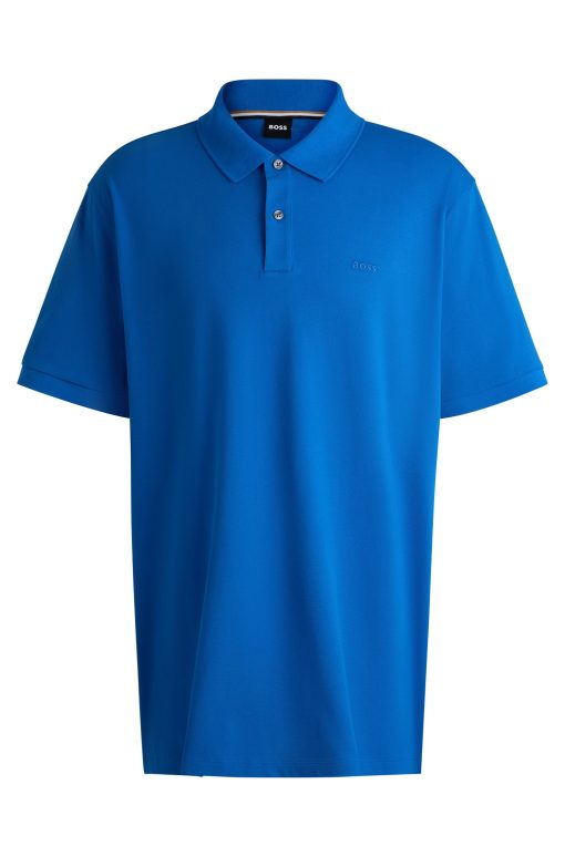 Hugo Boss Polo Shirts-Cotton-piqué polo shirt with logo detail-boss outlet - Image 2