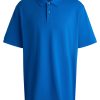 Hugo Boss Polo Shirts-Cotton-piqué polo shirt with logo detail-hugo by hugo boss 4