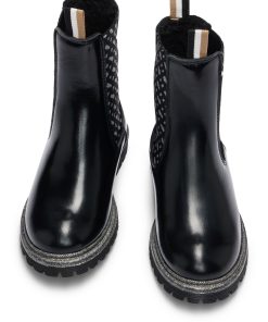 Hugo Boss-Kids’ Chelsea boots in patent leather with monogram panels-hugo boss outlet 2