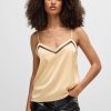 Hugo Boss Blouses-Oversize-fit blouse in sheer seersucker with point collar-hugo boss sale 4