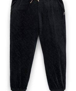 Hugo Boss-Kids’ velvet trousers with embossed monogram detail-hugo