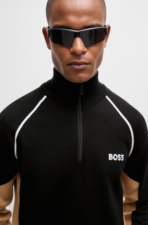 Hugo Boss-Sweater with color-blocking and logo-hugo boss store - Image 2