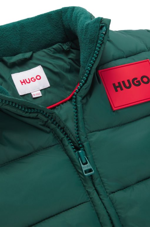 Hugo Boss-Kids' water-repellent puffer jacket with hidden hood-hugo boss sale