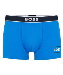 Hugo Boss Underwear-Cotton-blend trunks with stripes and logos-hugoboss