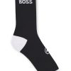 Hugo Boss Socks-Two-pack of ankle-length socks with logo details-hugo boss store 3