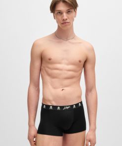 Hugo Boss Underwear-Stretch-jersey trunks with glow-in-the-dark details-hugo boss store near me 2