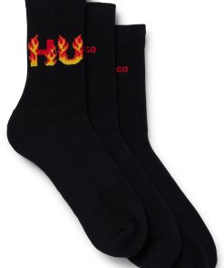 Hugo Boss Socks-Three-pack of short-length socks with logo details-hugo by hugo boss