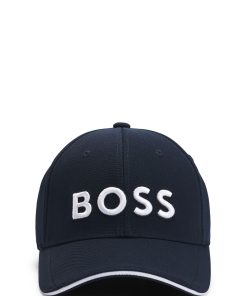 Hugo Boss-Knitted-piqué six-panel cap with embroidered logo-hugo boss store near me 2