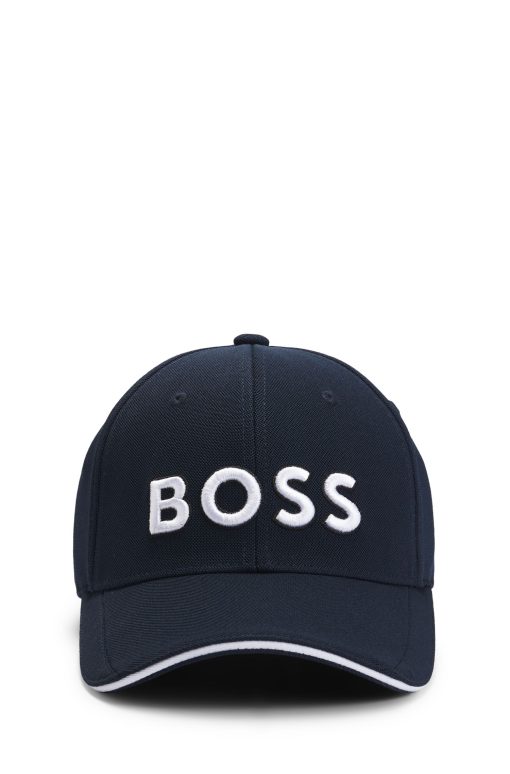 Hugo Boss-Knitted-piqué six-panel cap with embroidered logo-hugo boss store near me - Image 2