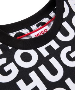 Hugo Boss-Kids’ T-shirt in cotton with all-over logo print-hugo boss outlet 2