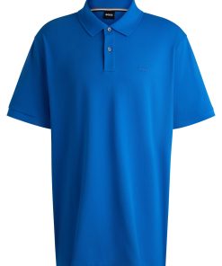 Hugo Boss Polo Shirts-Cotton-piqué polo shirt with logo detail-boss store near me 2