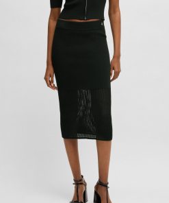 Hugo Boss Skirts-Tube skirt with sheer crochet structure-hugo