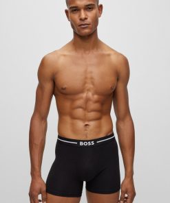 Hugo Boss Underwear-Three-pack of boxer briefs with logo waistbands-boss near me 2