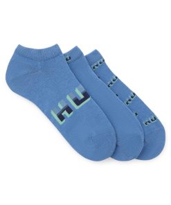 Hugo Boss Socks-Three-pack of ankle socks with logos-hugo by hugo boss