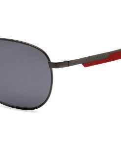 Hugo Boss Eyewear-Sporty metal sunglasses with mixed-material temples-hugo 2