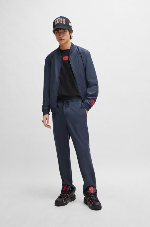 Hugo Boss Pants-Extra-slim-fit trousers in mohair-look material-hugo boss store near me - Image 2