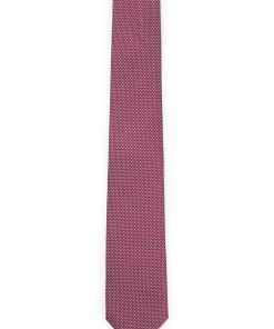 Hugo Boss Ties and Pocket Squares-Silk-blend tie with jacquard pattern-boss near me