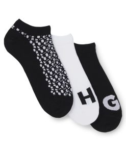 Hugo Boss Underwear, Pajamas, and Socks-Three-pack of ankle socks in cotton-boss outlet