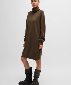 Hugo Boss Dresses-Rollneck sweater dress in wool and cashmere-hugo by hugo boss