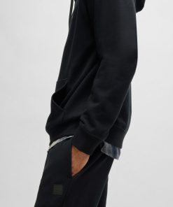 Hugo Boss Sweatshirts and Jogging Pants-Cotton-terry tracksuit bottoms with logo patch-boss store 2