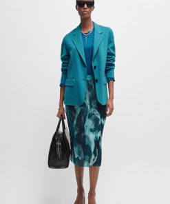 Hugo Boss Skirts-Stretch-tulle slim-fit skirt with seasonal print-hugo by hugo boss 2