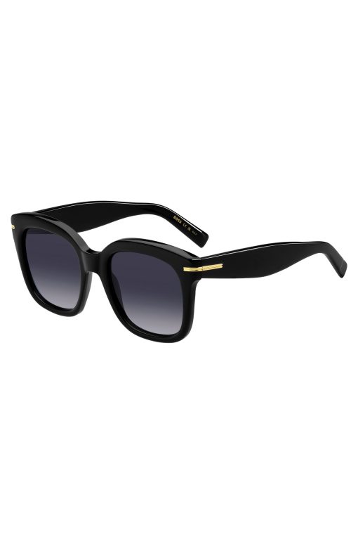 Hugo Boss Eyewear-Black-acetate sunglasses with gold-tone hinges-boss near me