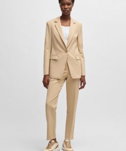 Hugo Boss Tailored Jackets-Fitted blazer in stretch fabric-hugo boss store near me 2