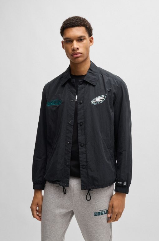 Hugo Boss Jackets and Coats-BOSS x NFL water-repellent jacket with embroidered branding-hugo