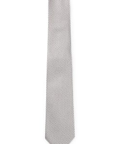 Hugo Boss Ties and Pocket Squares-Patterned tie in Italian-made silk jacquard-hugo boss near me