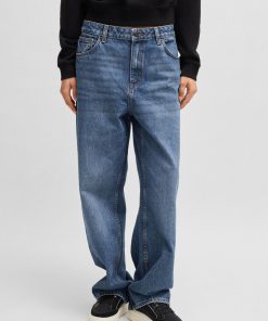 Hugo Boss Pants-Relaxed-fit jeans in blue cotton denim-hugo boss near me