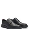 Hugo Boss Business Shoes-Leather Derby shoes with stitching details-hugo by hugo boss 4