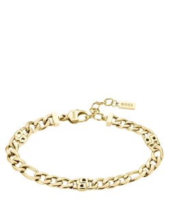 Hugo Boss Jewelry-Gold-tone bracelet with Double B monograms-boss hugo 2