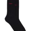 Hugo Boss Socks-Two-pack of ankle-length socks in stretch fabric-boss outlet 4