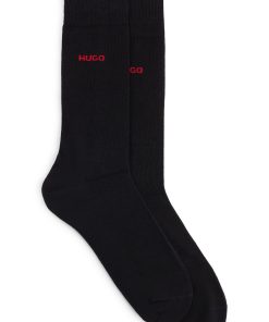 Hugo Boss Socks-Two-pack of regular-length socks in stretch fabric-hugo boss outlet