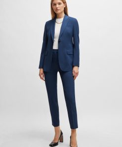 Hugo Boss Tailored Jackets-Regular-fit jacket in melange virgin wool-boss near me 2