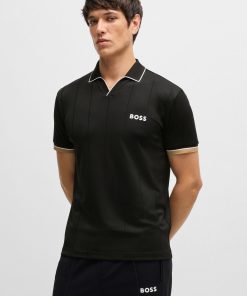 Hugo Boss Polo Shirts-BOSS x Matteo Berrettini active polo shirt with four-way stretch-hugo boss sale