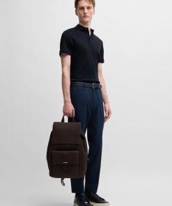 Hugo Boss-Slim-fit trousers in stretch cotton with silk-hugoboss 2