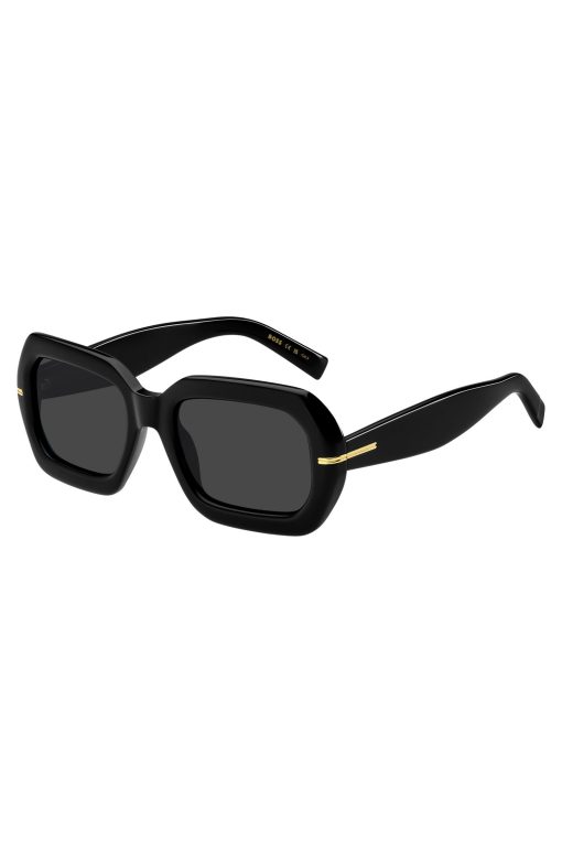 Hugo Boss Eyewear-Black-acetate sunglasses with gold-tone hinges-hugo by hugo boss