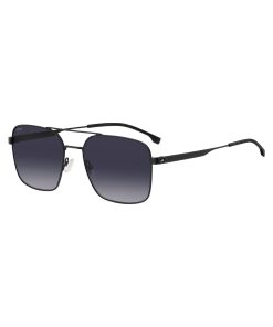 Hugo Boss Eyewear-Double-bridge sunglasses in black steel-hugo