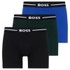 Hugo Boss Underwear-Five-pack of stretch-cotton trunks with logo waistbands-boss near me 3